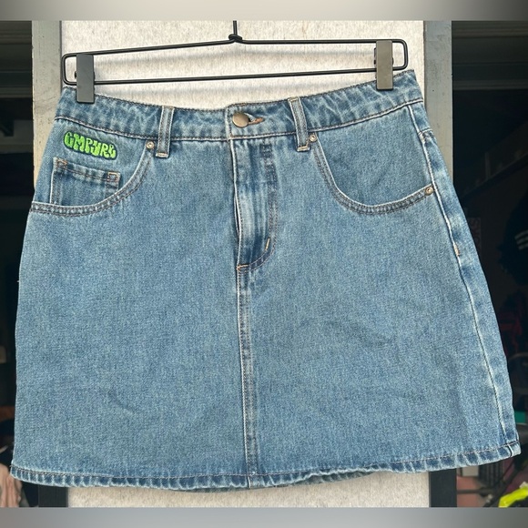 Empyre Leah Billie Wash Blue Denim Skirt Size 6 - Picture 7 of 7